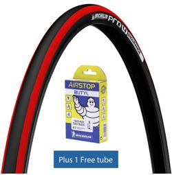 Før vaskepulver nedadgående Michelin Pro4 ENDURANCE V2 Red + FREE Tube | Chain Reaction